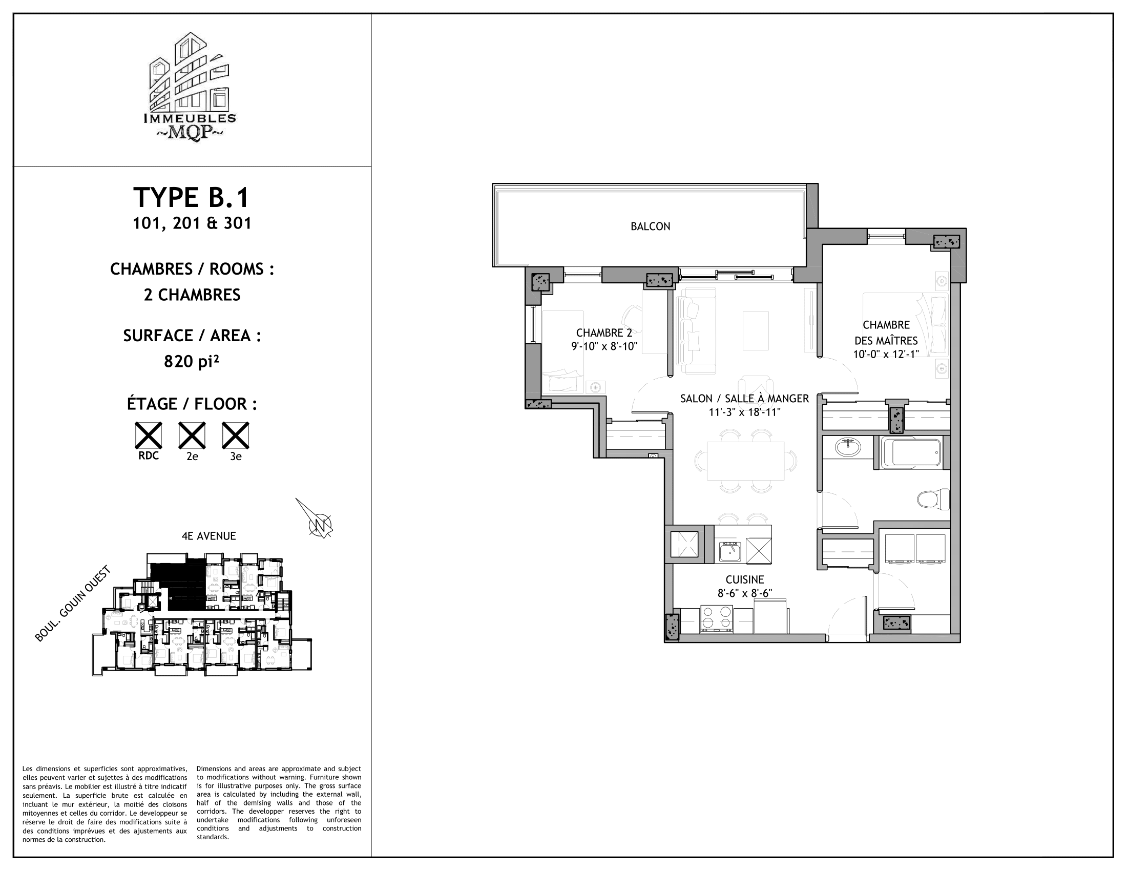 Plan de l'appartement