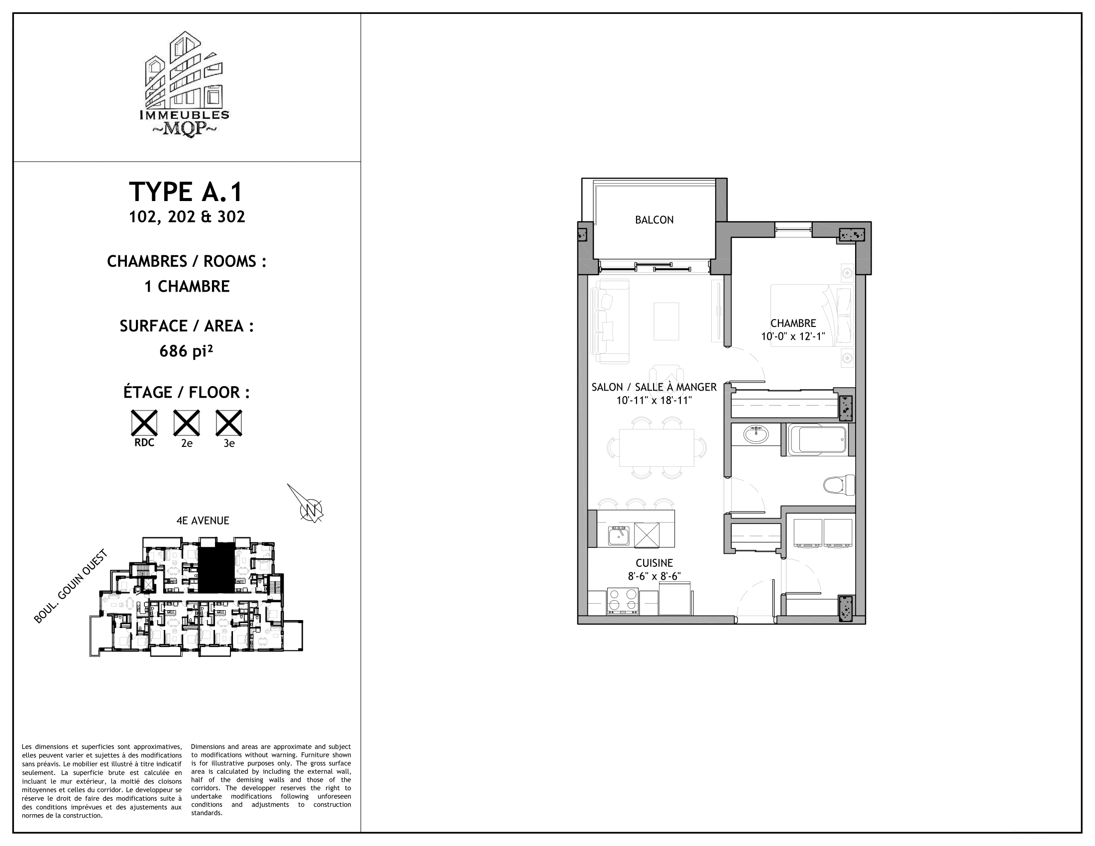 Plan de l'appartement