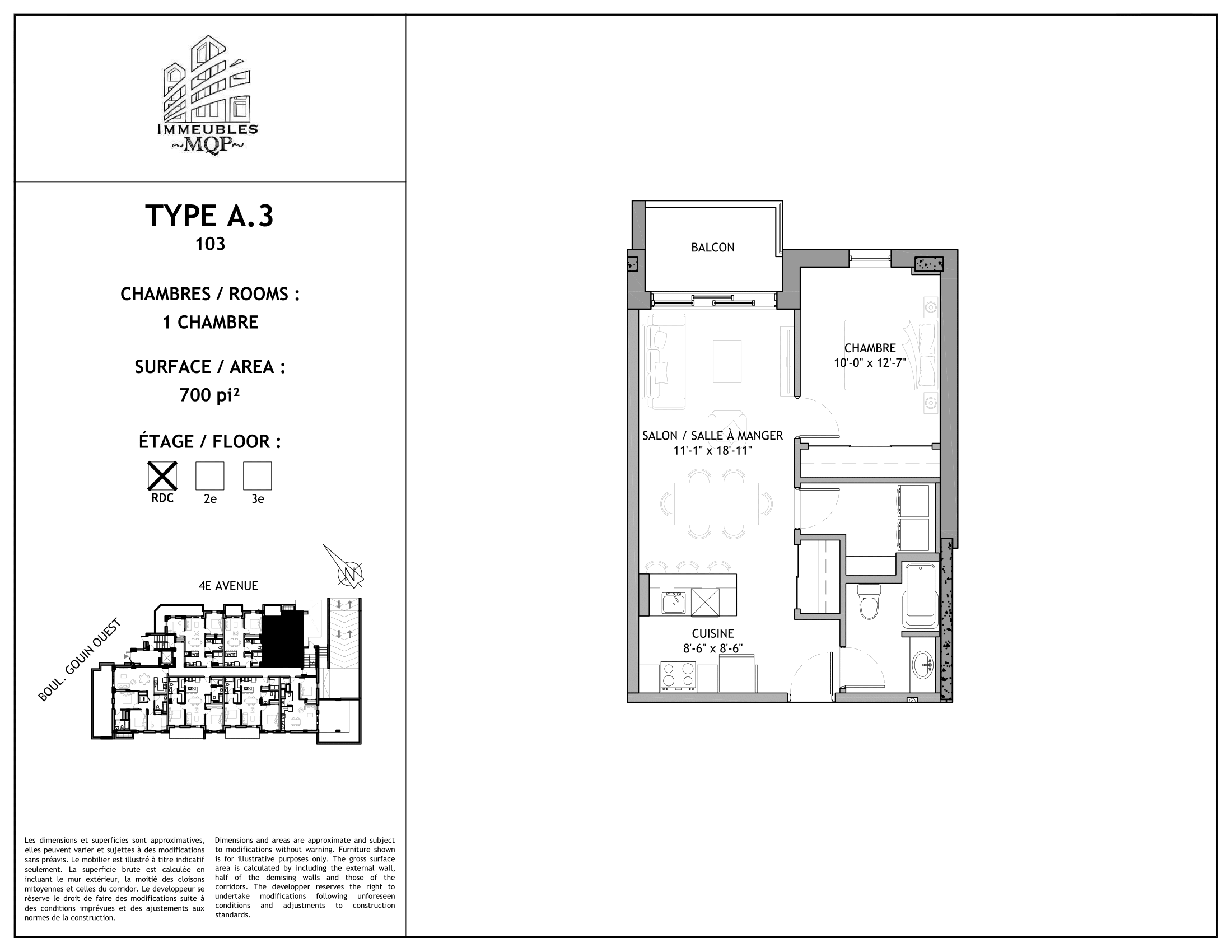 Plan de l'appartement