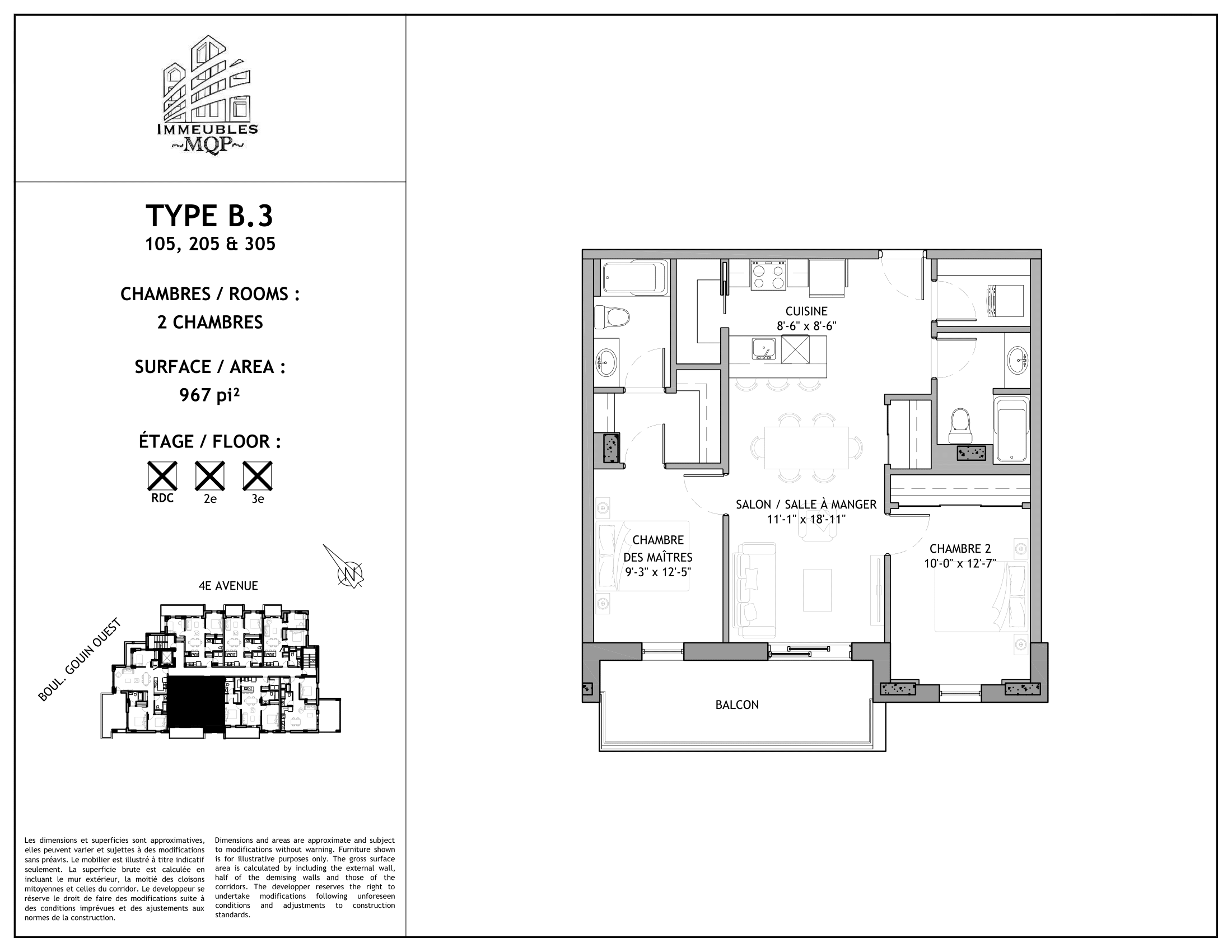 Plan de l'appartement