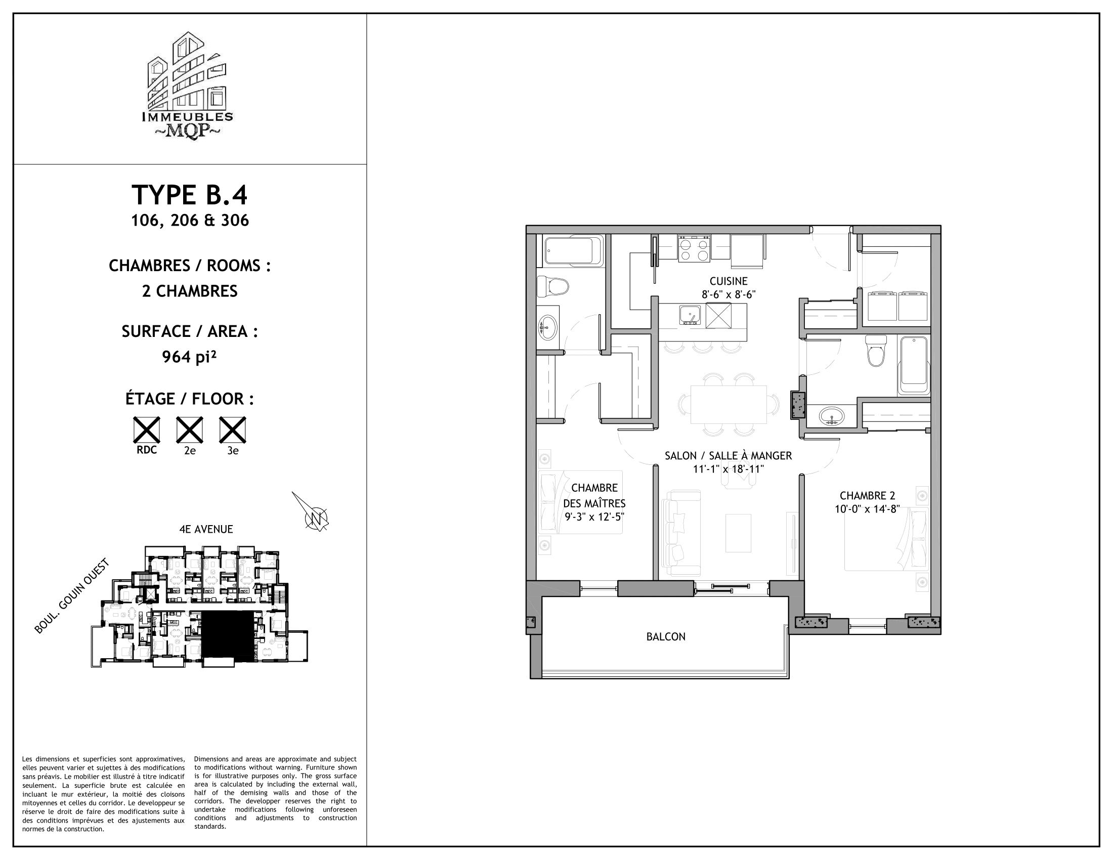 Plan de l'appartement